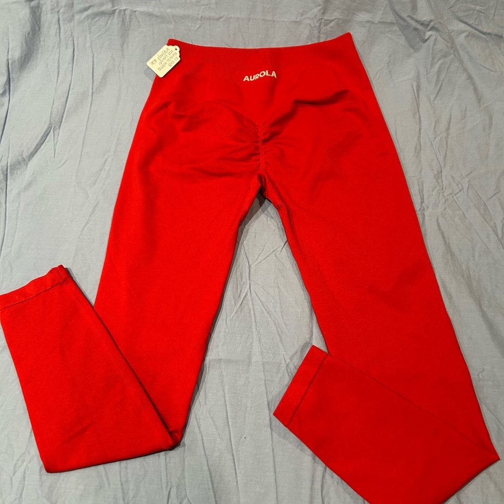 Aurola 7/8 length Intensify Red Large Rear-enhancing Leggings